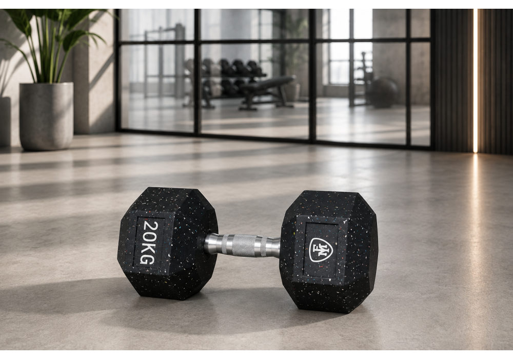 Hex Elite Dumbbell Black 20kg | Megafitness