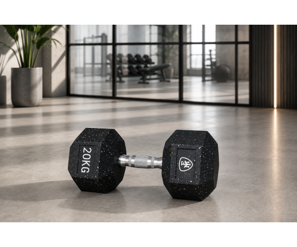 Hex Elite Dumbbell Black 20kg | Megafitness