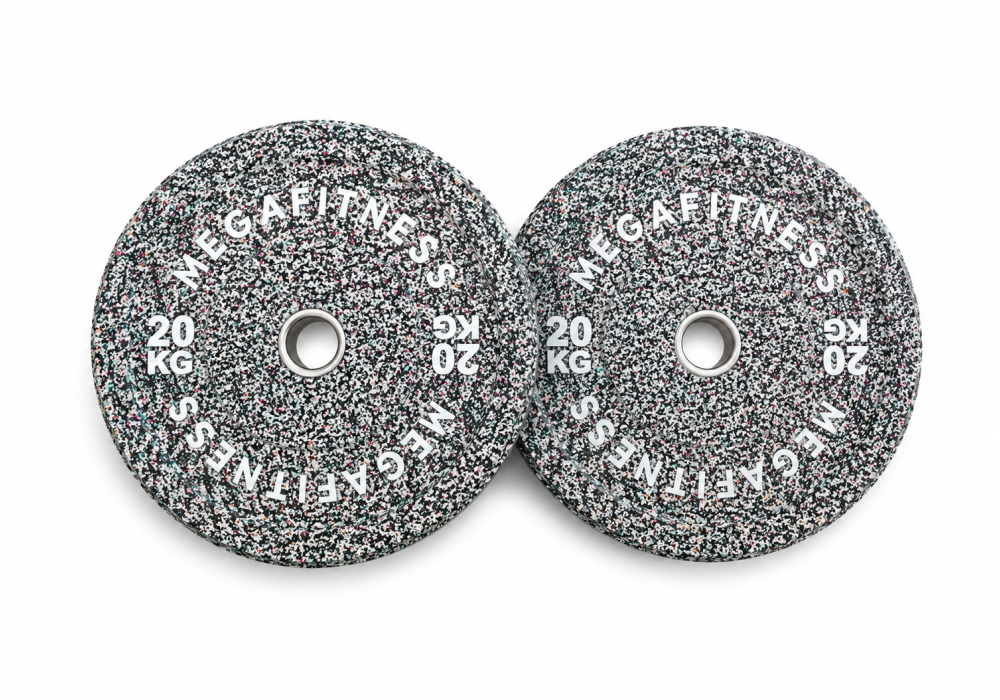 Hi-Temp weight plate 20kg white grey MegaFitness