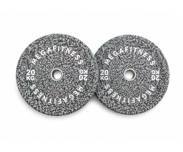 Hi-Temp weight plate 20kg white grey MegaFitness