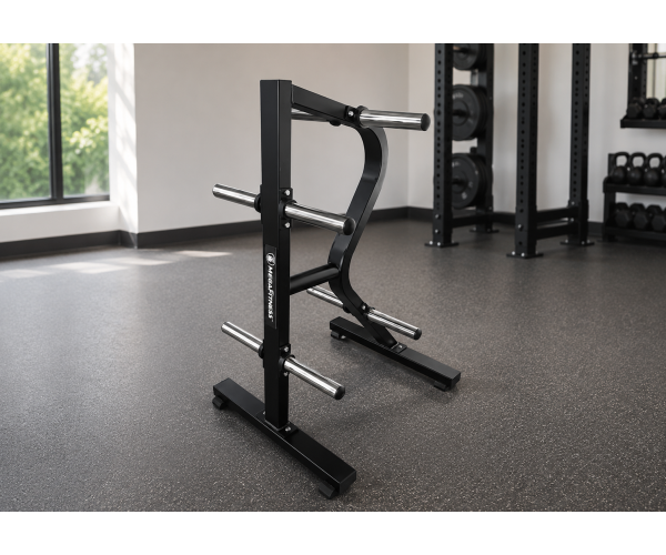 MegaFitness Olympic weight plate storage rack black