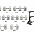 Elite Hex Dumbbell Set from 2.5kg to 25kg With Storage Rack|Megafitness