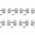 Elite Hex Dumbbell Set 2.5kg–20kg White | MegaFitness