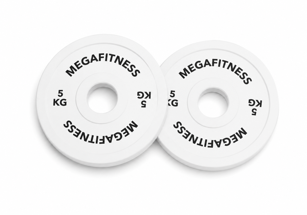 Calibrated Δίσκος Powerlifting 5kg Λευκός MegaFitness