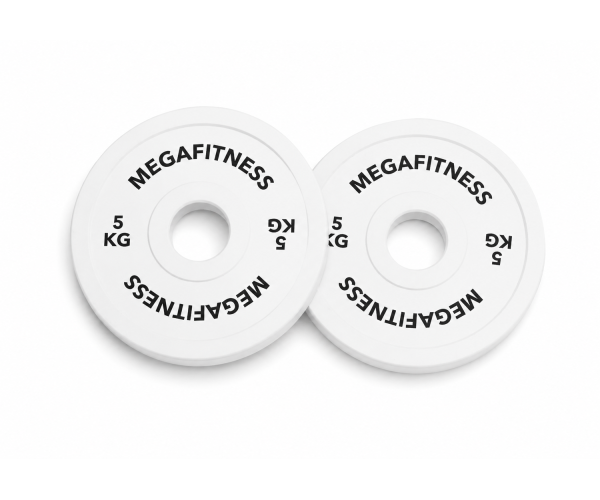 Calibrated Δίσκος Powerlifting 5kg Λευκός MegaFitness