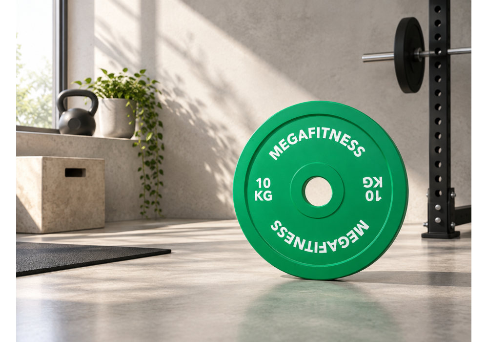 Calibrated Δίσκος Powerlifting 10kg Πράσινος MegaFitness