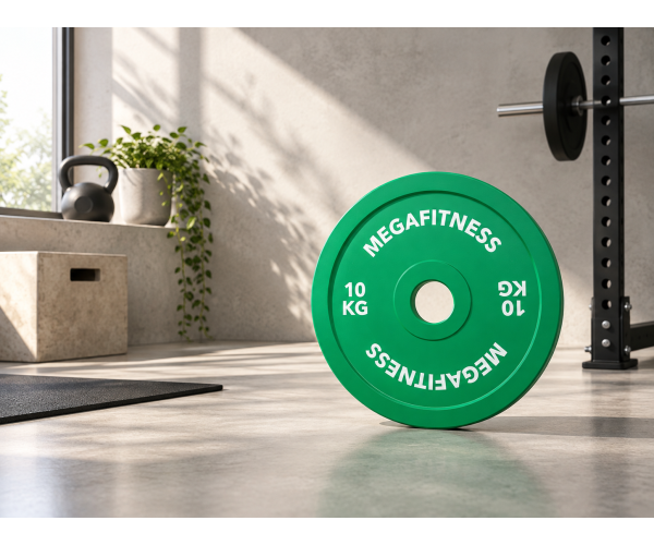 Calibrated Δίσκος Powerlifting 10kg Πράσινος MegaFitness