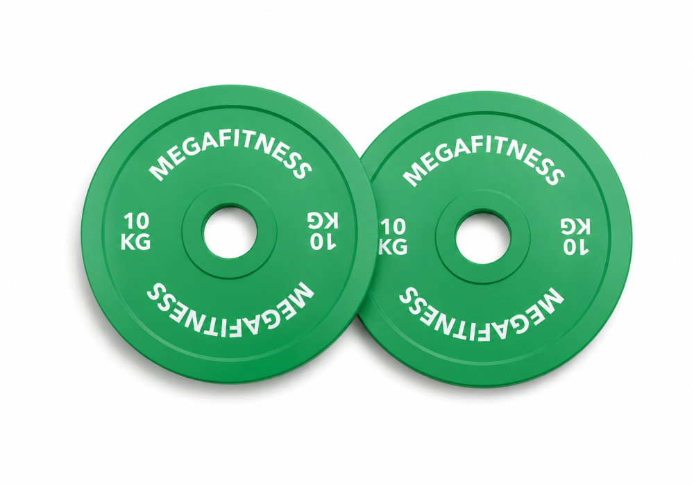 Calibrated Δίσκος Powerlifting 10kg Πράσινος MegaFitness