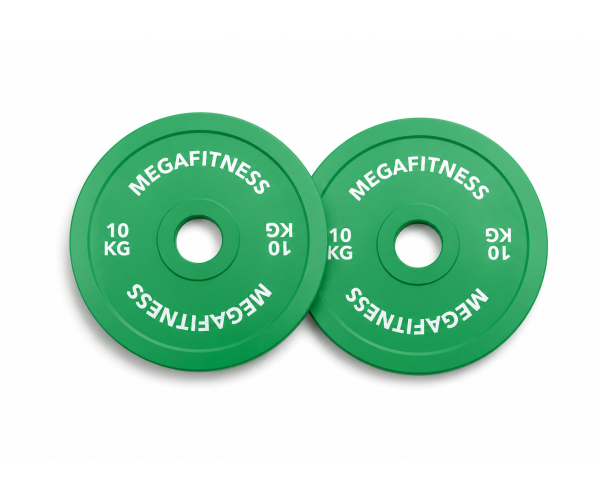 Calibrated Δίσκος Powerlifting 10kg Πράσινος MegaFitness