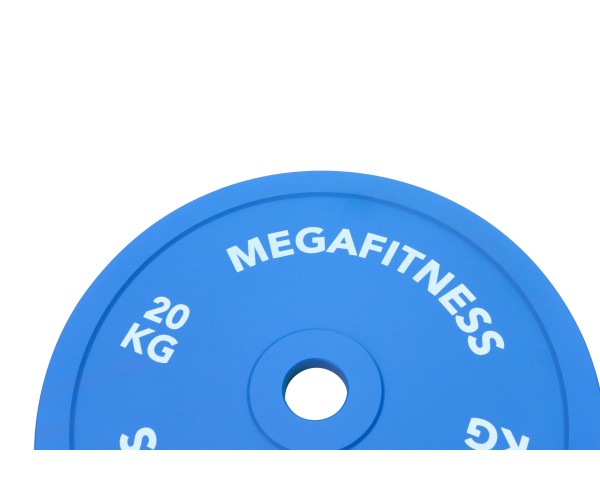 MegaFitness Calibrated Powerlifting Plate 20kg Blue