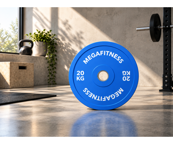 MegaFitness Calibrated Powerlifting Plate 20kg Blue