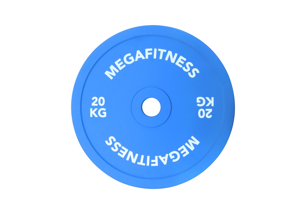 MegaFitness Calibrated Powerlifting Plate 20kg Blue
