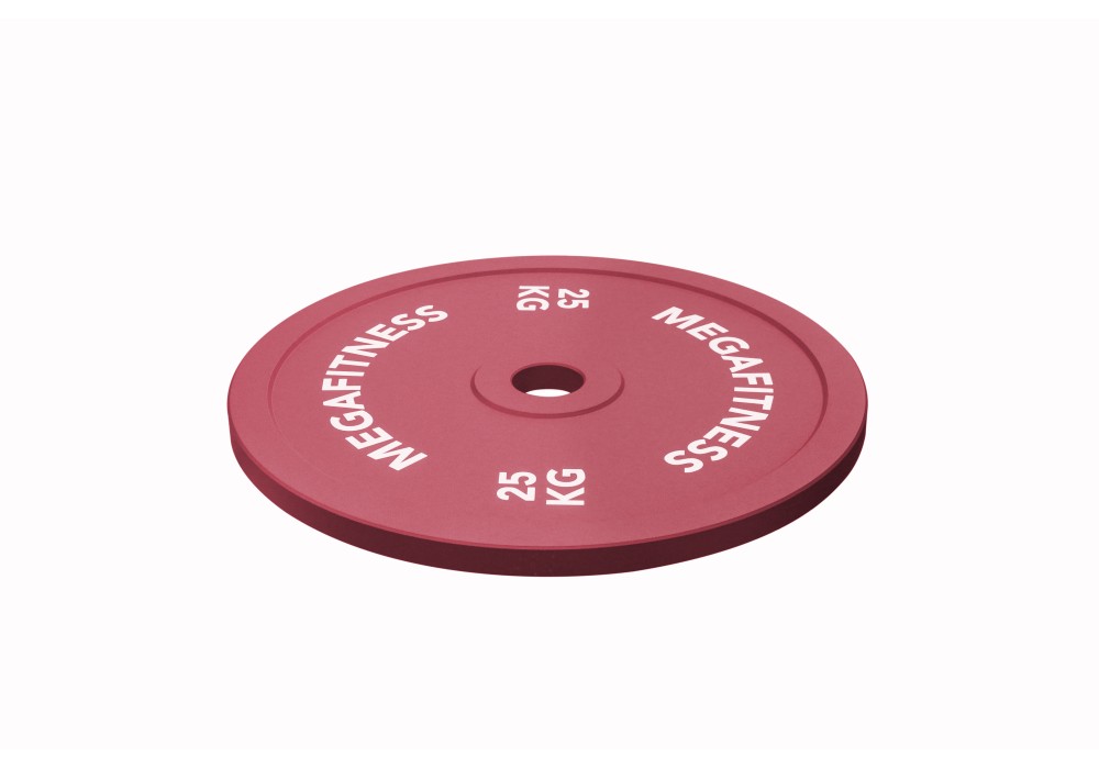 MegaFitness Calibrated Powerlifting Plate 25kg Red