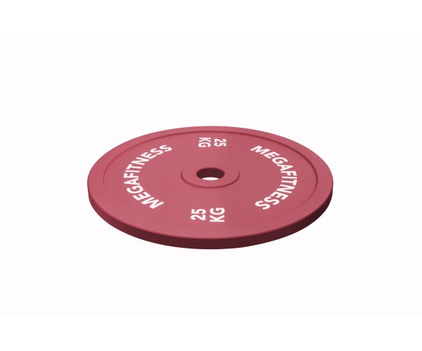 MegaFitness Calibrated Powerlifting Plate 25kg Red