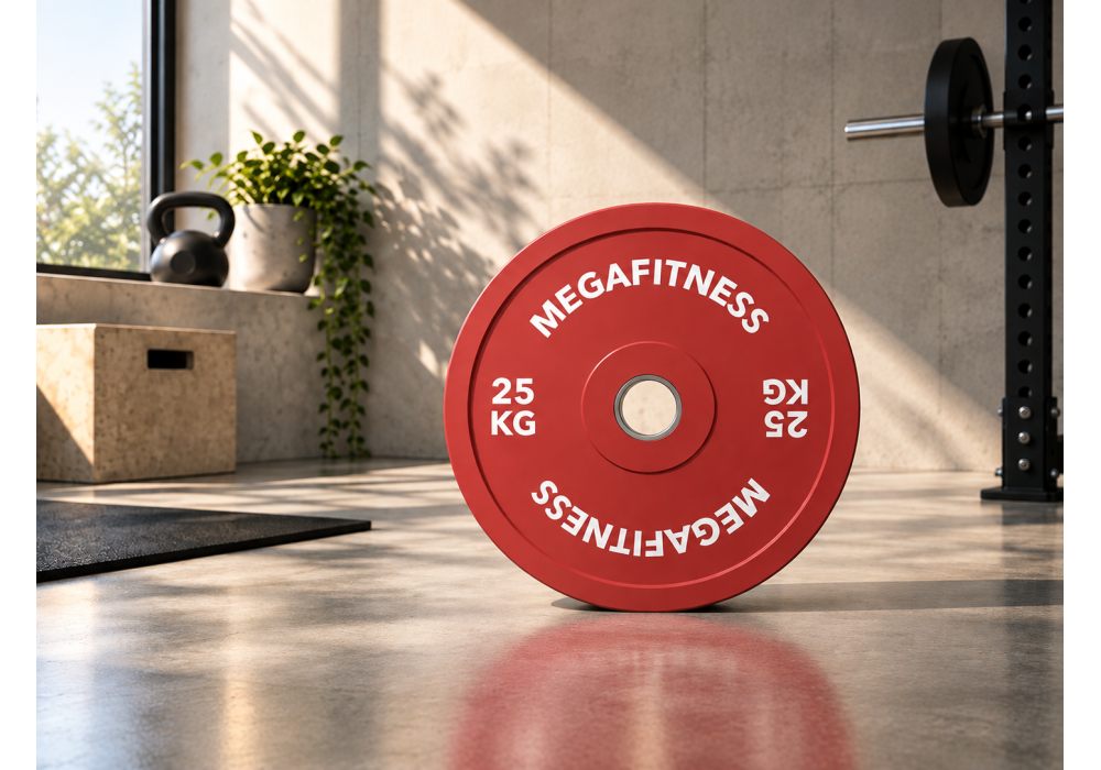 MegaFitness Calibrated Powerlifting Plate 25kg Red