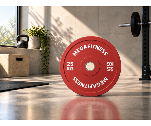 MegaFitness Calibrated Powerlifting Plate 25kg Red