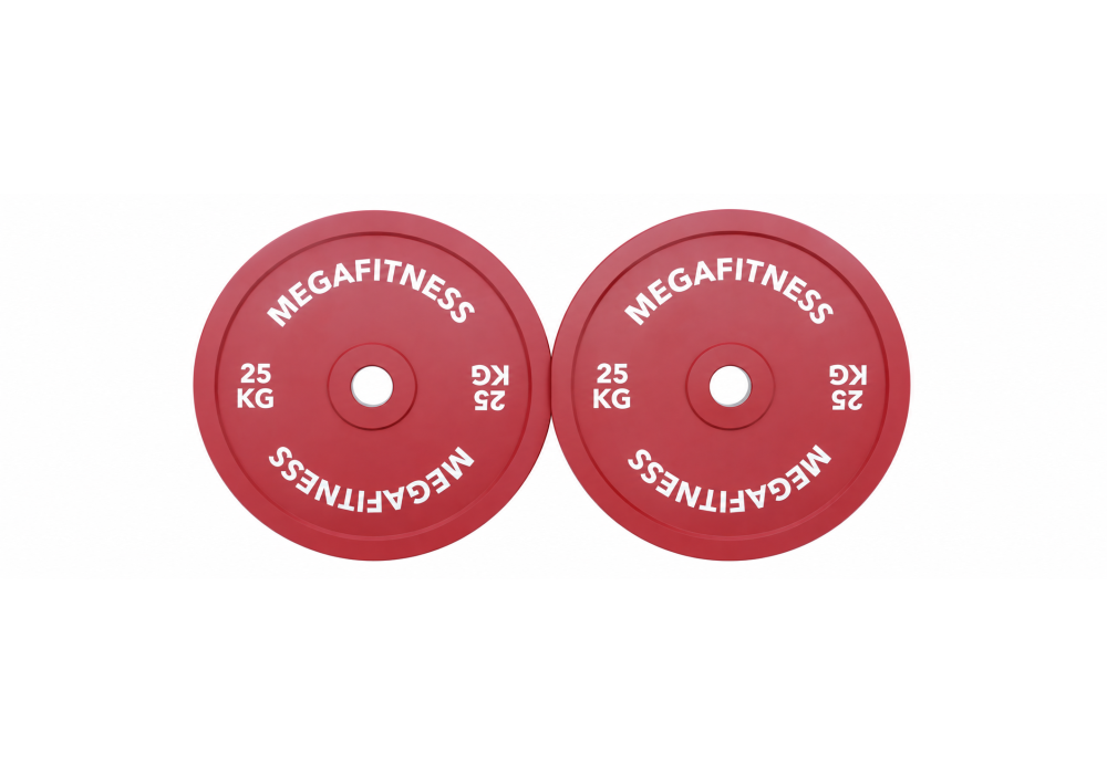 MegaFitness Calibrated Powerlifting Plate 25kg Red
