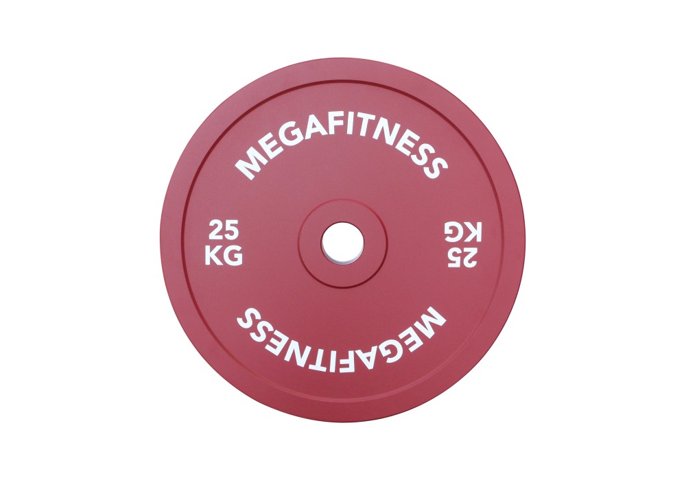 MegaFitness Calibrated Powerlifting Plate 25kg Red