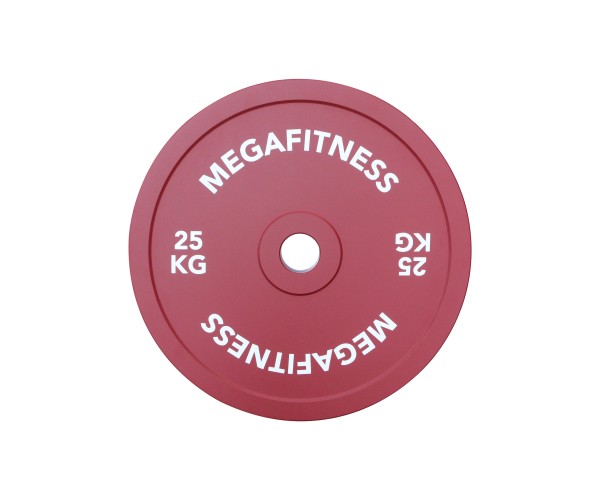 MegaFitness Calibrated Powerlifting Plate 25kg Red