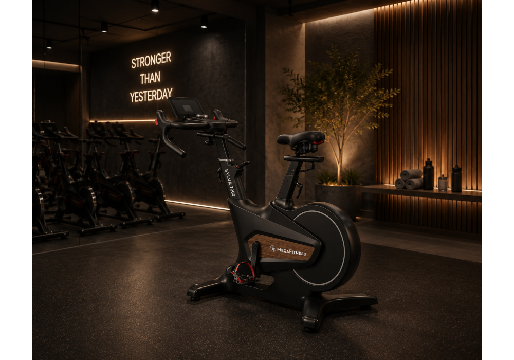 MegaFitness Commercial Spin Bike with 32-Level Resistance