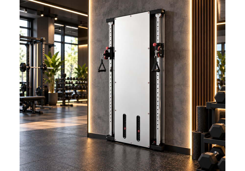 Dual Adjustable Pulley with Mirror | Megafitness