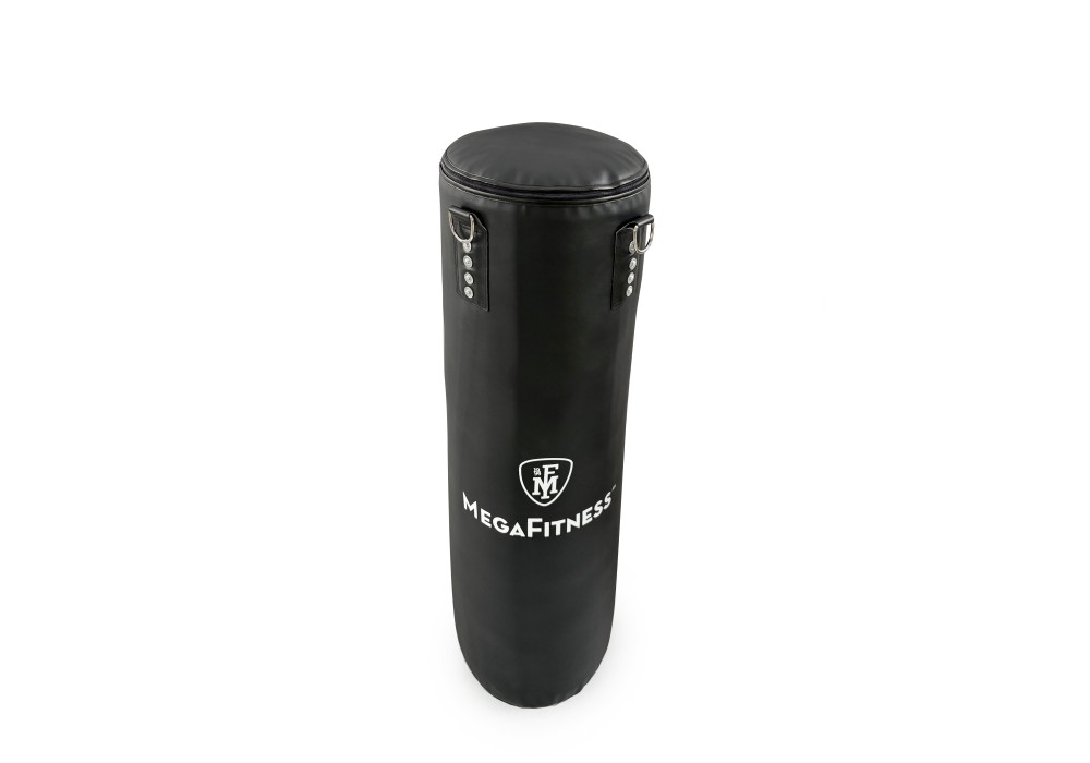 Black PVC adjustable weight punching bag from 20 to 50 kg