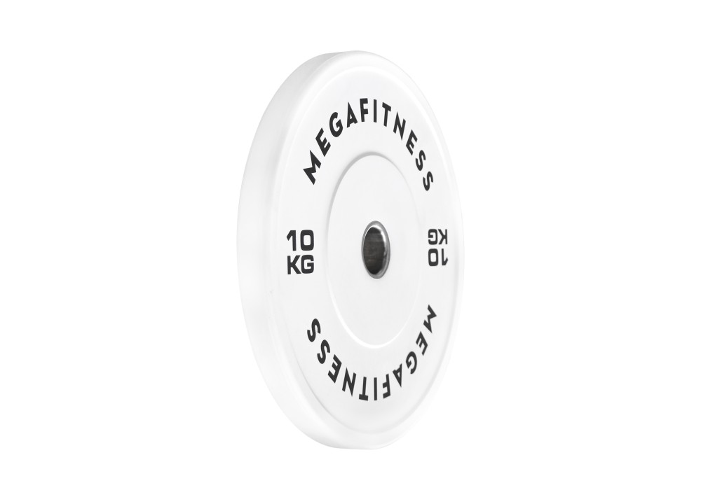 Bumber Plate Olympic Type White 10kg|Megafitness