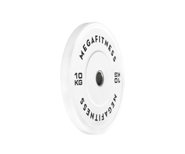 Bumber Plate Olympic Type White 10kg|Megafitness