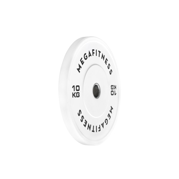 Bumper Plate Ολυμπιακού Τύπου Λευκό 10kg |Megafitness