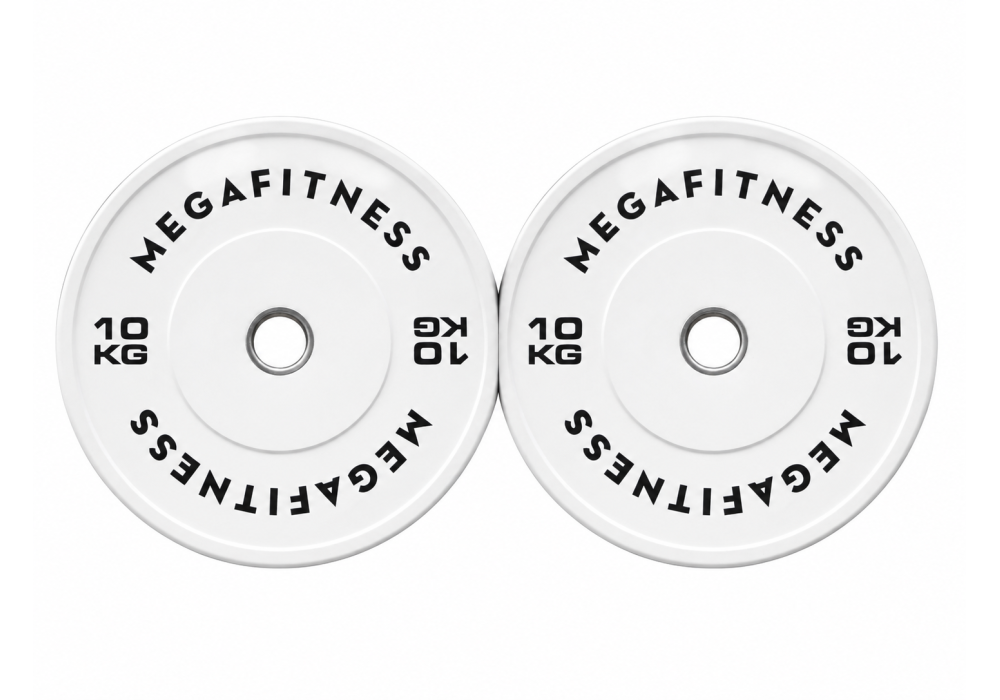Bumber Plate Olympic Type White 10kg|Megafitness