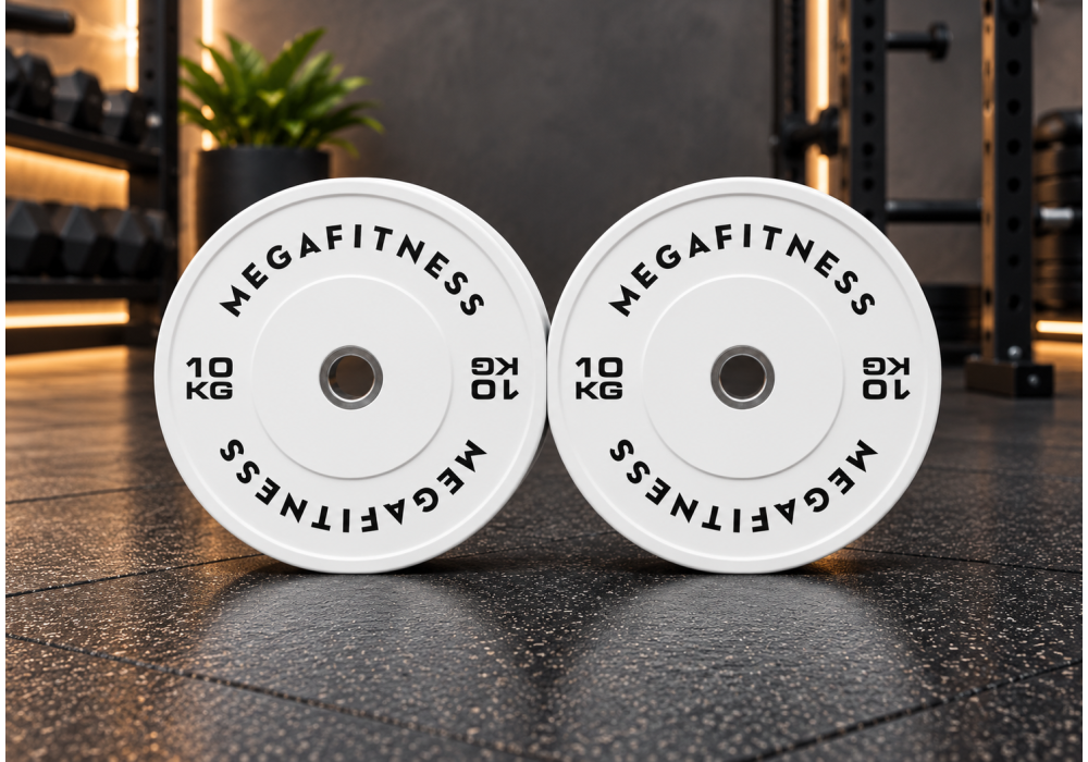Bumber Plate Olympic Type White 10kg|Megafitness