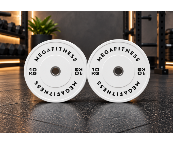 Bumber Plate Olympic Type White 10kg|Megafitness