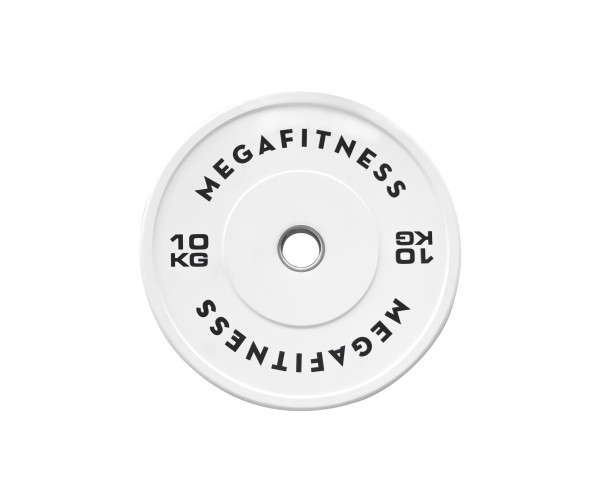 Bumber Plate Olympic Type White 10kg|Megafitness