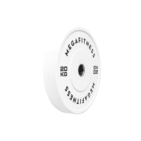Bumper Plate Ολυμπιακού Τύπου Λευκό 20kg |Megafitness