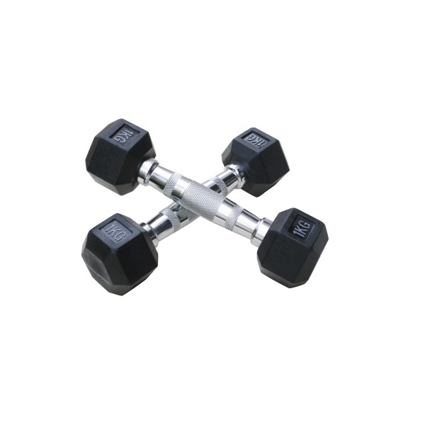 Εξάγωνος Αλτήρας 1kg Μαύρος |Megafitness