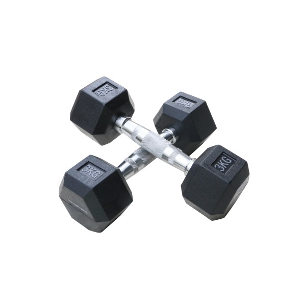 Εξάγωνος Αλτήρας 3kg Μαύρος |Megafitness