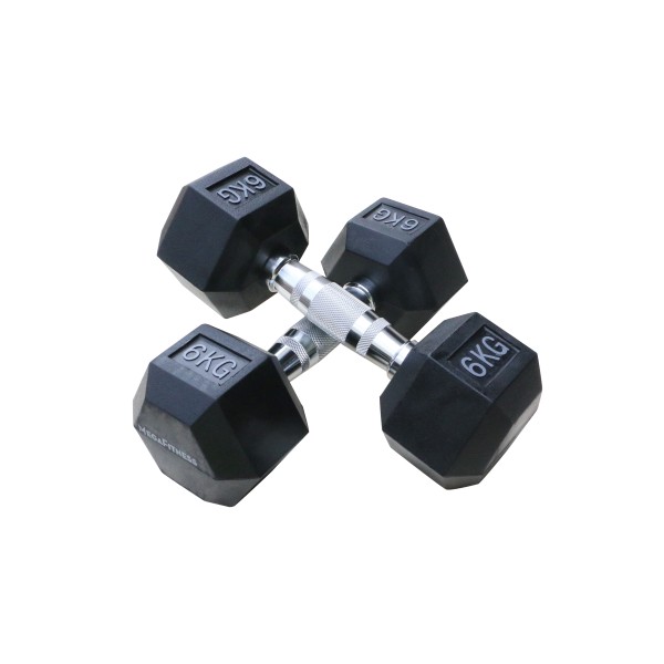 Εξάγωνος Αλτήρας 6kg Μαύρος |Megafitness