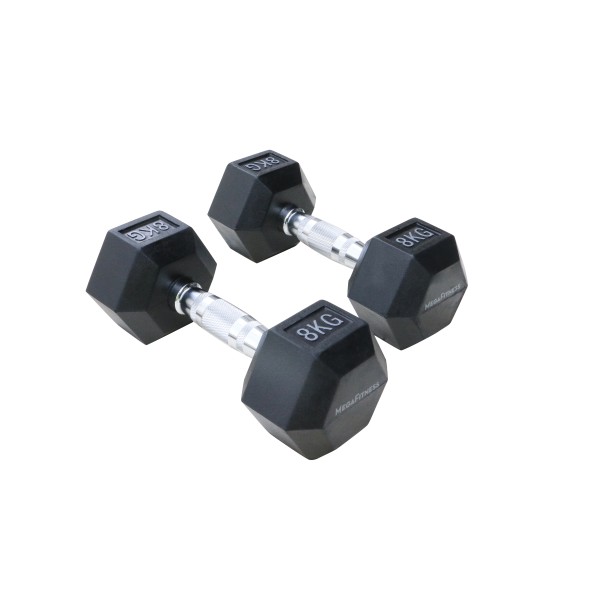 Εξάγωνος Αλτήρας 8kg Μαύρος |Megafitness