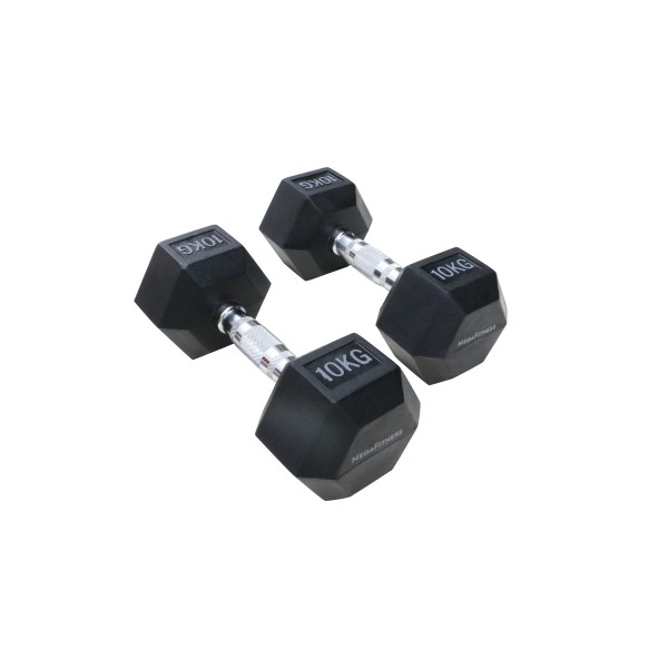 Εξάγωνος Αλτήρας 10kg Μαύρος |Megafitness