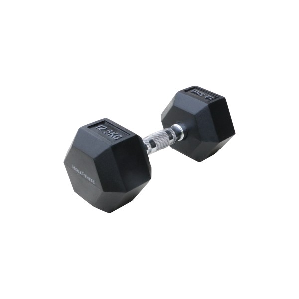 Εξάγωνος Αλτήρας 12.5kg Μαύρος |Megafitness
