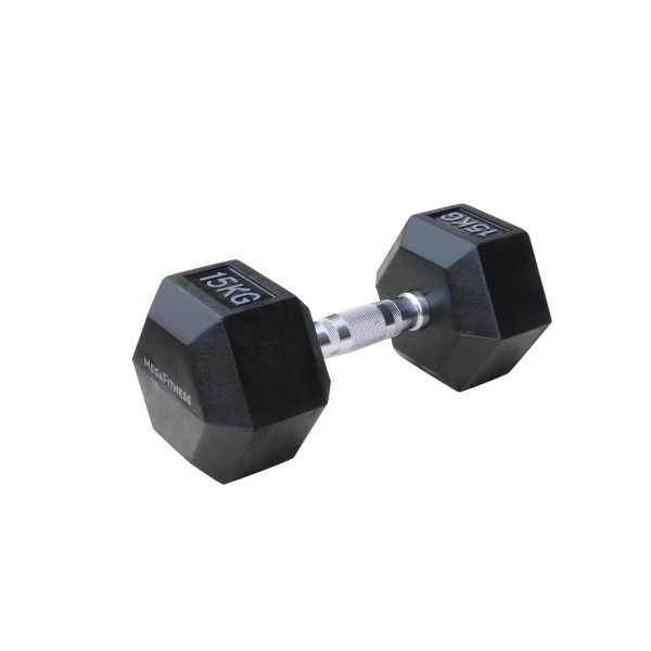 Εξάγωνος Αλτήρας 15kg Μαύρος |Megafitness