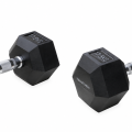 Black Hex Dumbbell 17.5kg | Megafitness