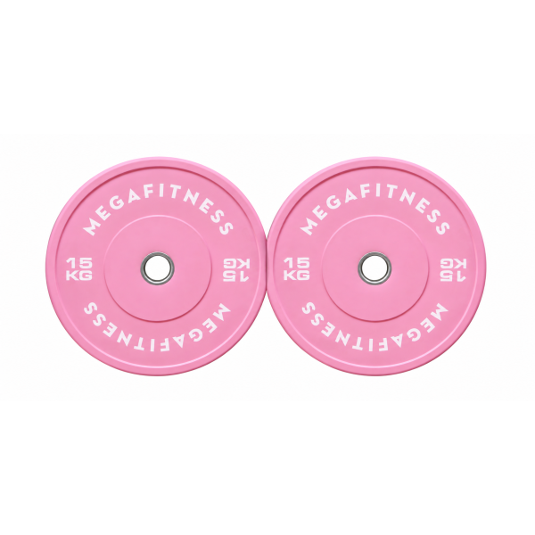 Bumper Plate Ολυμπιακού Τύπου Ροζ 15kg |Megafitness