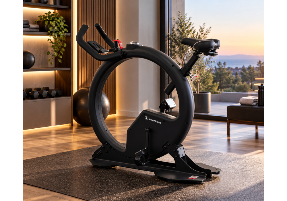 Black circular design Spin Bike with Bluetooth