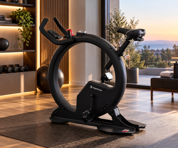 Black circular design Spin Bike with Bluetooth