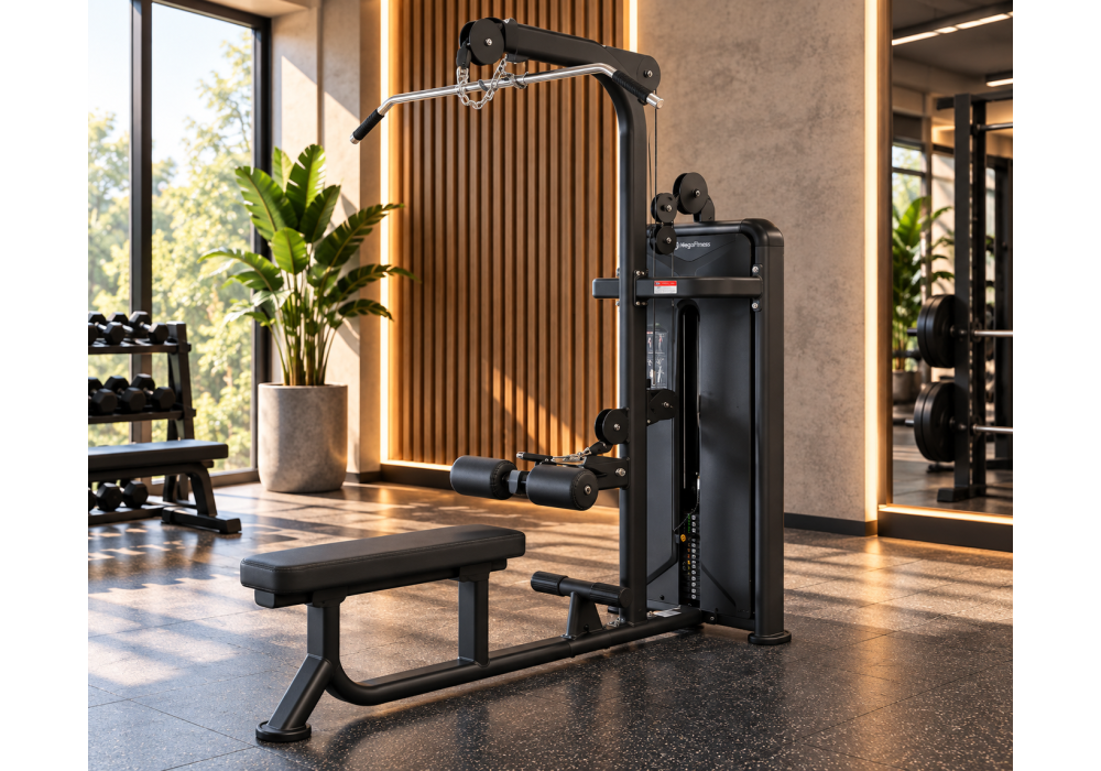 MegaFitness commercial Lat Pulldown and Seated Row Machine