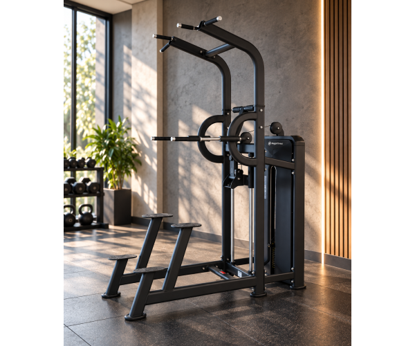 Professional Assisted Chin-Up Machine with 85 kg assistance weight stack
