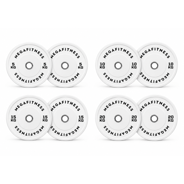 Combo Bumper Plates Λευκά  |Megafitness