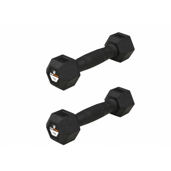 Hex Rubber Dumbbell 1kg |Megafitness