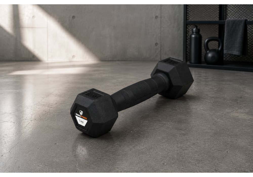 Hex Rubber Dumbbell 4kg |Megafitness